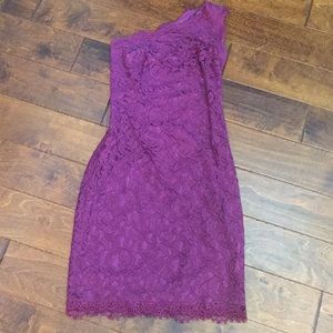 Tadashi Shoji one shoulder lace dress, size 4